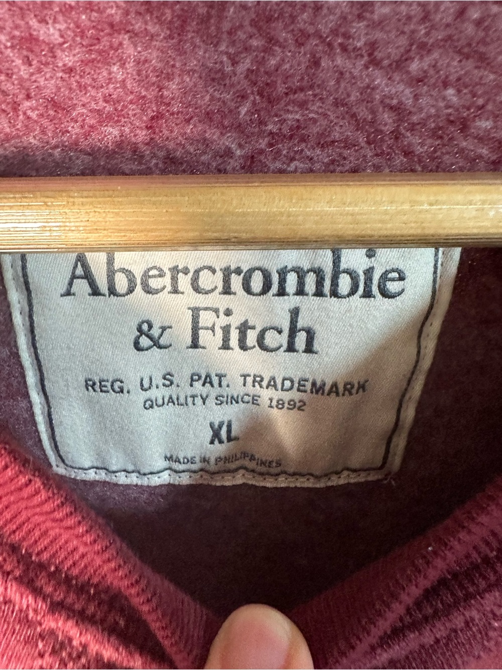 Abercrombie & Fitch Deep Wine Pullover Sweatshirt - Picture 4 of 6
